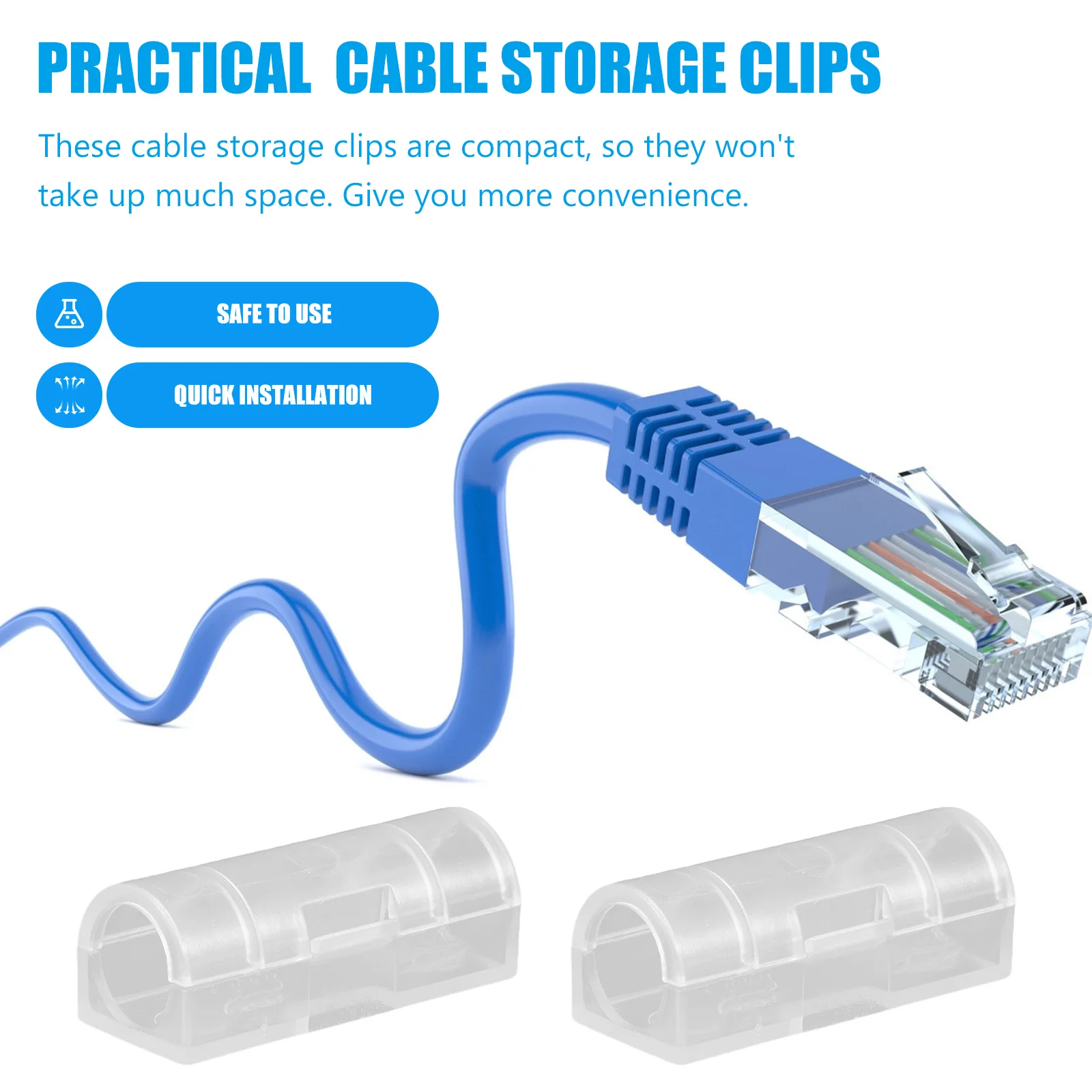 20 قطعة مقاطع كابلات حامل حائط الذاتي لاصق الحبل المنظم إدارة الأسلاك سطح المكتب لزجة المشبك سلك كابل حامي #6