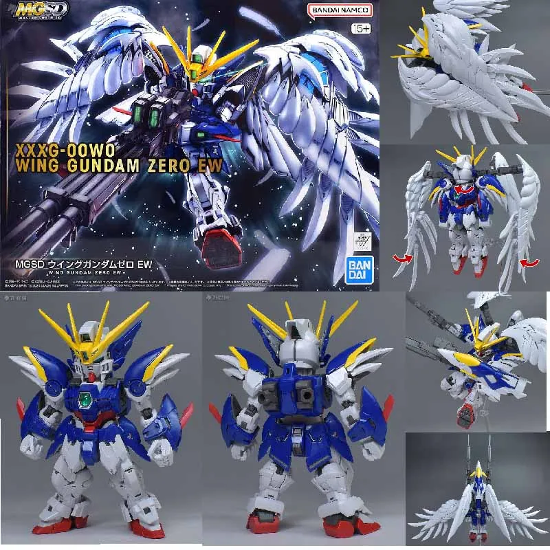 

Bandai Original GUNDAM MGSD XXXG-00WO WING GUNDAM ZERO EW Anime Action Figure Assembly Model Toys Collectible Model