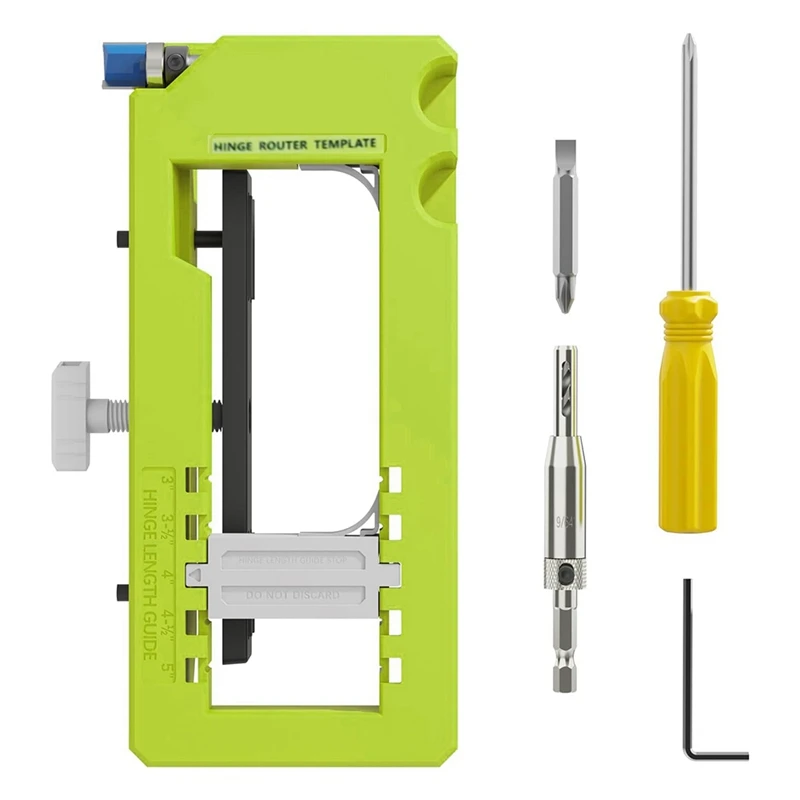 

Door Hinge Jig,Door Hinge Router Jig, Door Hinge Installation Kit Fit 3 Inchto 5 Inch Length And 1/4 Inch Or 5/8 Inch