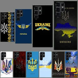 New Ukraine Flag Clear Case for Samsung Galaxy S24 S23 S22 Ultra S21 S20 FE TPU Capa Phone Cases S10 5G S9 S8 Plus S10e S7 Cover