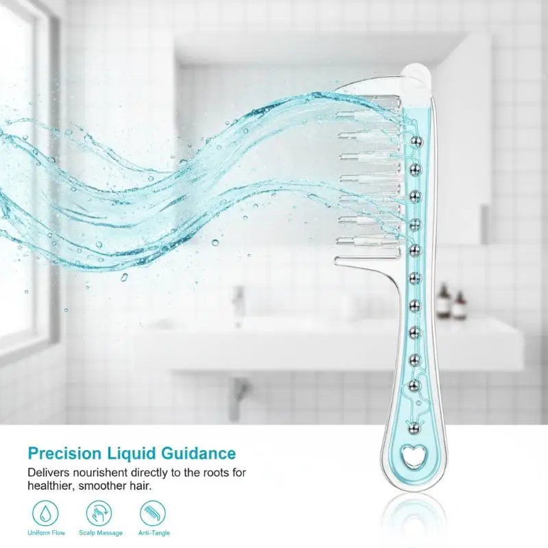 Scalp Massage Mini Portable Hair Comb Multi-Function Anti-Frizz Head Applicator for Home Daily Hair Care