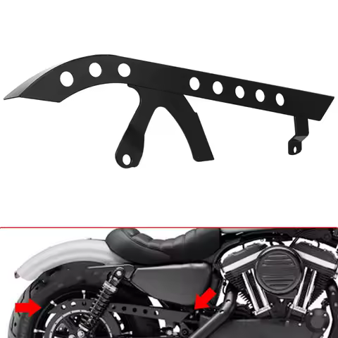 Motorcycle Black Rear Pulley Guard Drive Pulley Cover For Harley Sportster XL 883 1200 XL883 72 SuperLow Nightster 2004-2018