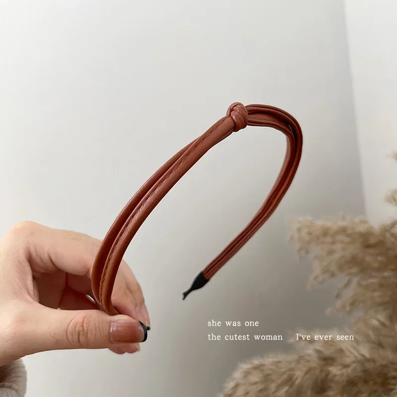 

Fashion Headband Leather Knot Headband Comfortable Fit Headband For Daily Wear Hairpin Approx. 50g All Day Wear