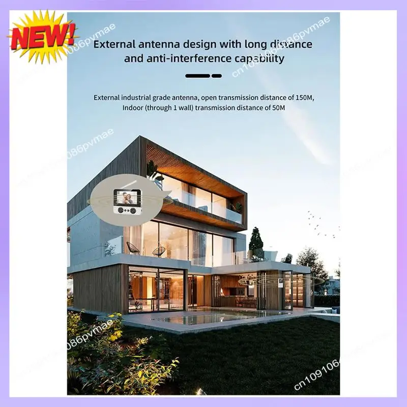 

T24C M15 Video Wireless Electronic Doorbell Outdoor Monitoring Video Tape Infrared Night Vision Home Voice Intercom EU-PLUG