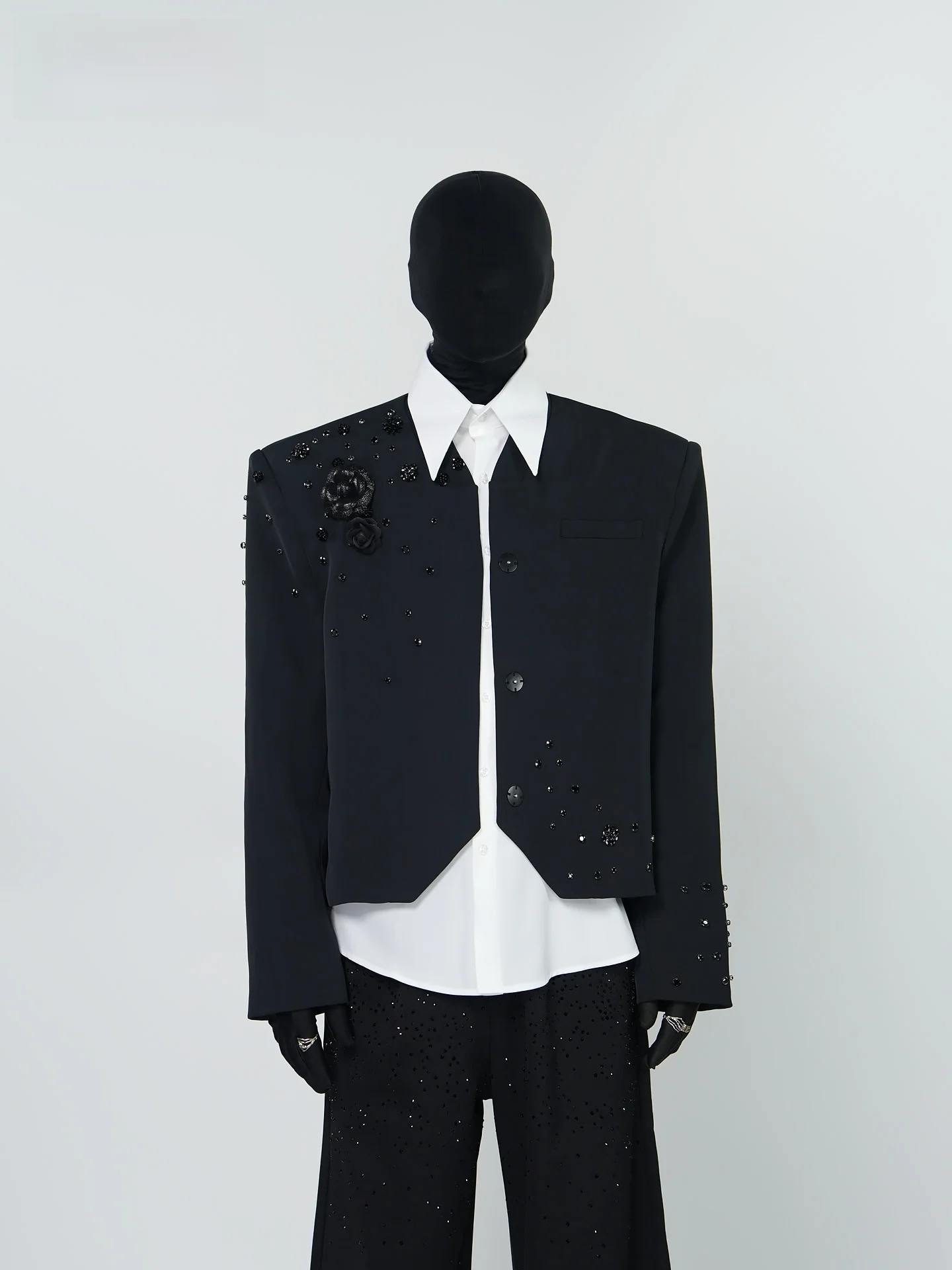 

VE2 Visual Series ort Pad oulder V-Ne Casual Suit Jaet Men's Faion T orm Performance Gown Stand Fit Polye...