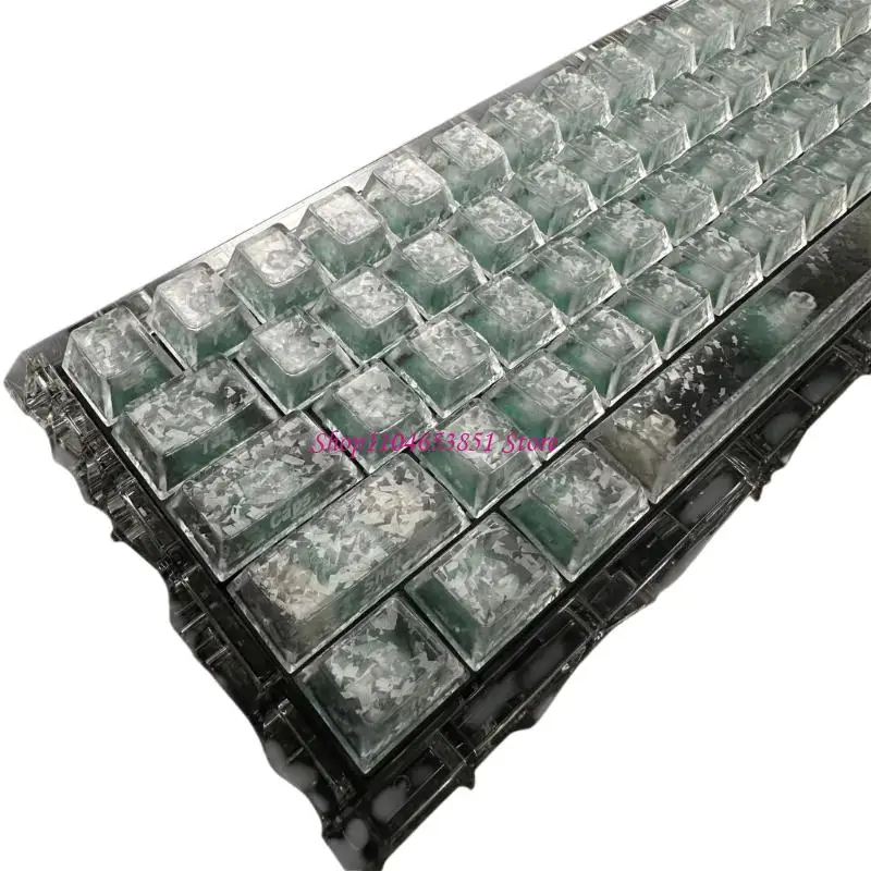 119 Key Mechanical Keyboard PBT Key Caps with Keycaps Imitation Carbon Fiber Side Printed Keycap for Mechanical Keyboard