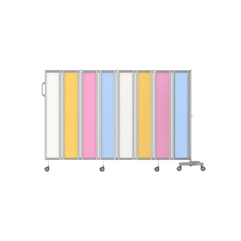 病院病棟3/4クリニック用移動式折りたたみ医療スクリーン、キャスター付き折りたたみカーテンスクリーン、高級折りたたみスクリーン