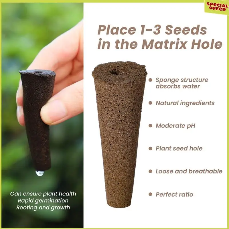 

A34R 100Piece Hydroponic Plant Grow Sponges Pods Kit Root Plant Basket Seed Planting Kit Replacement Pod Cups Pot Hydroponic Pla