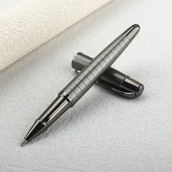 Luxury Quality Metal Grey Business Office Ballpoint Pen New Student School Stationery Supplies Pens for Writing Roller Ball Pen