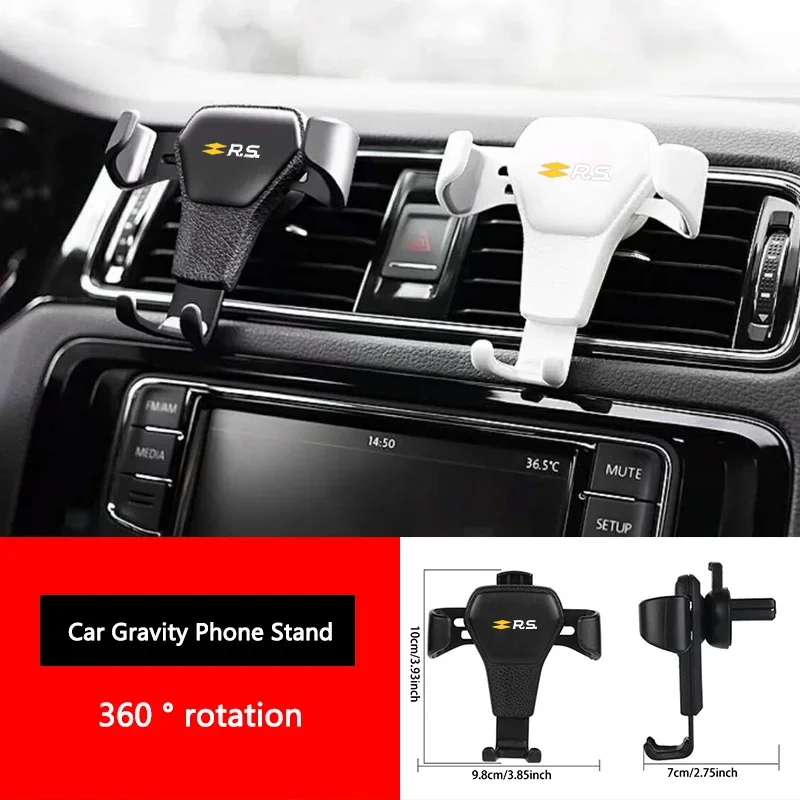 Car Sticker Gravity Car Mobile Phone Bracket Air Outlet Clip GPS Holder For Renault RS Line Fluence Captur Megane Kadjar Arkana