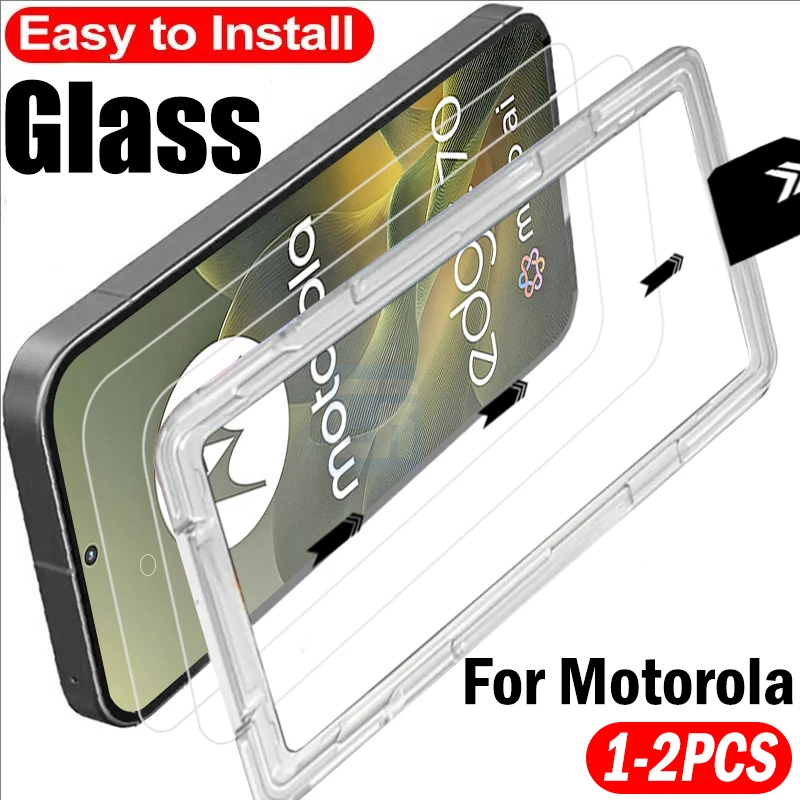 

1-2pcs Easy Installation Dust-Free Screen Protector for Motorola Edge 70 60 50 Neo ThinkPhone 25 Moto G Power Tempered Glass