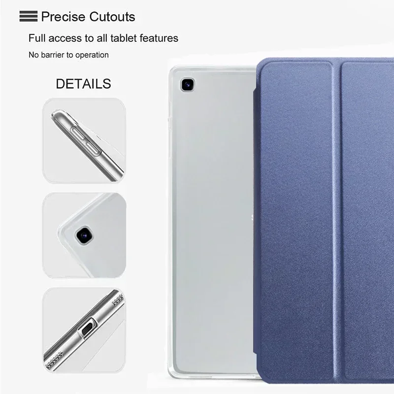 Funda para Samsung Galaxy Tab A 8,0 "2019 funda con tapa para tableta funda de cuero con soporte magnético inteligente carcasa trasera de PC SM-T290 SM-T295