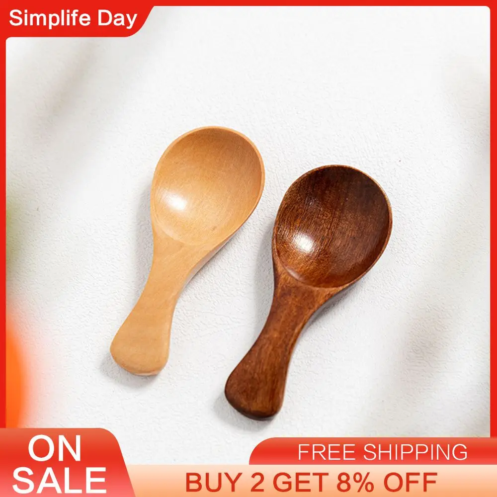 Spoon Natural Health Ma Lun Guang Nanmu Spoon Tableware Anti Scalding Heat Proof Solid Color Wooden Spoon Soup Spoon Wood