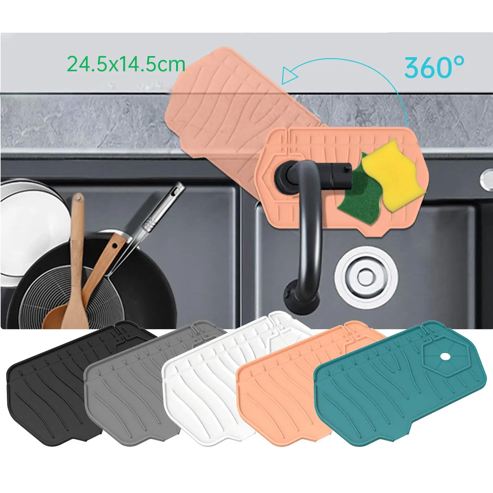 Multifunctional Faucet Drying Pads Durable Kitchen Gadget Sink Mat