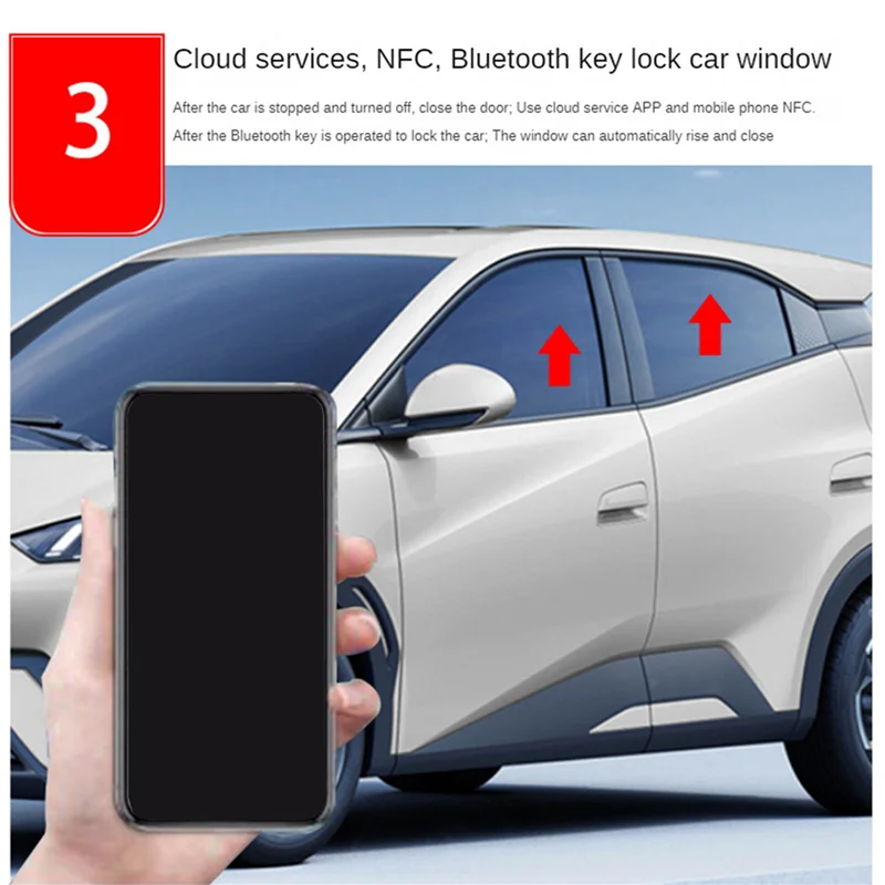 2X ل BYD دولفين 2023-2024 سيارة التلقائي منظم للنوافذ obd التوصيل أقرب وحدة نافذة رفع #6