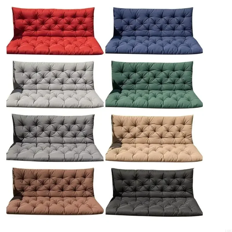 Cojín para columpio centrado en comodidad, cojines impermeables para columpio, relleno algodón grueso 60x40 pulgadas,