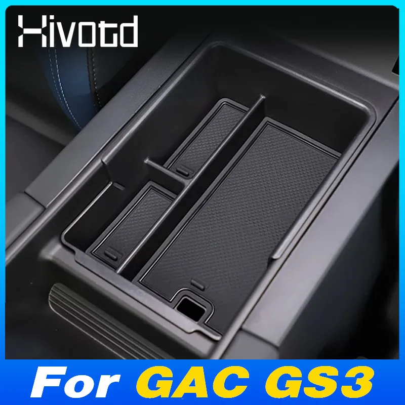 

Car Armrest Hidden Storage Box Console Tray Organized Container Interior Modification Accessories For GAC GS3 Emzoom 2024 2025