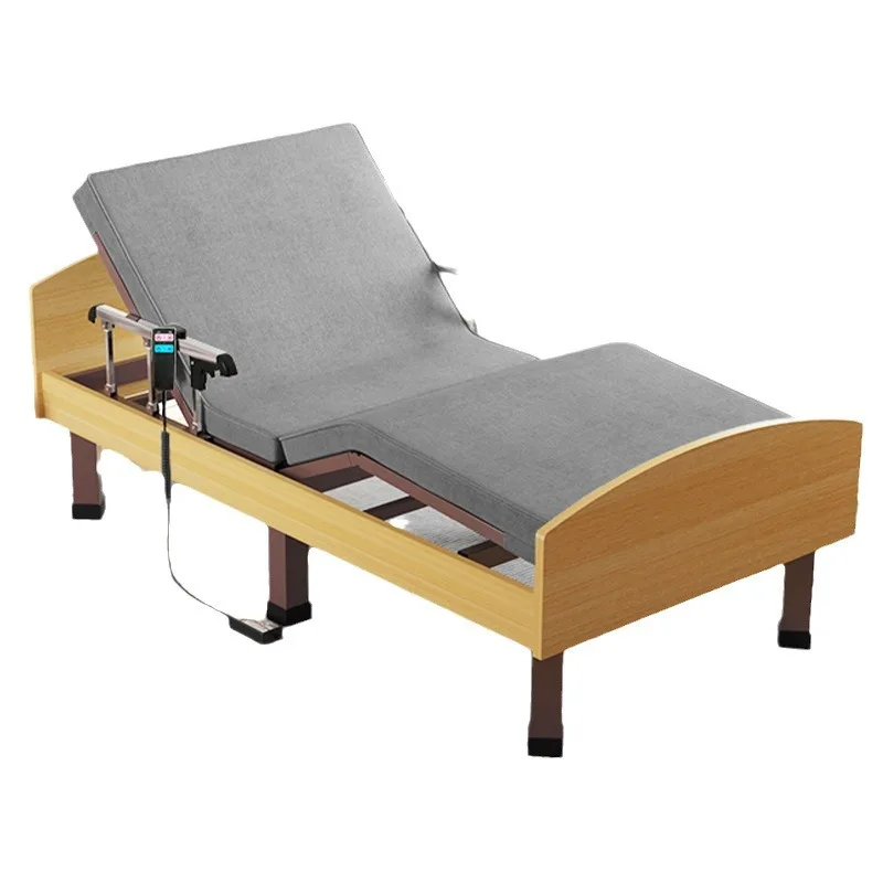Remote control electric elderly single bed self-care bed senior-friendly furniture to nursing home solid wood bed