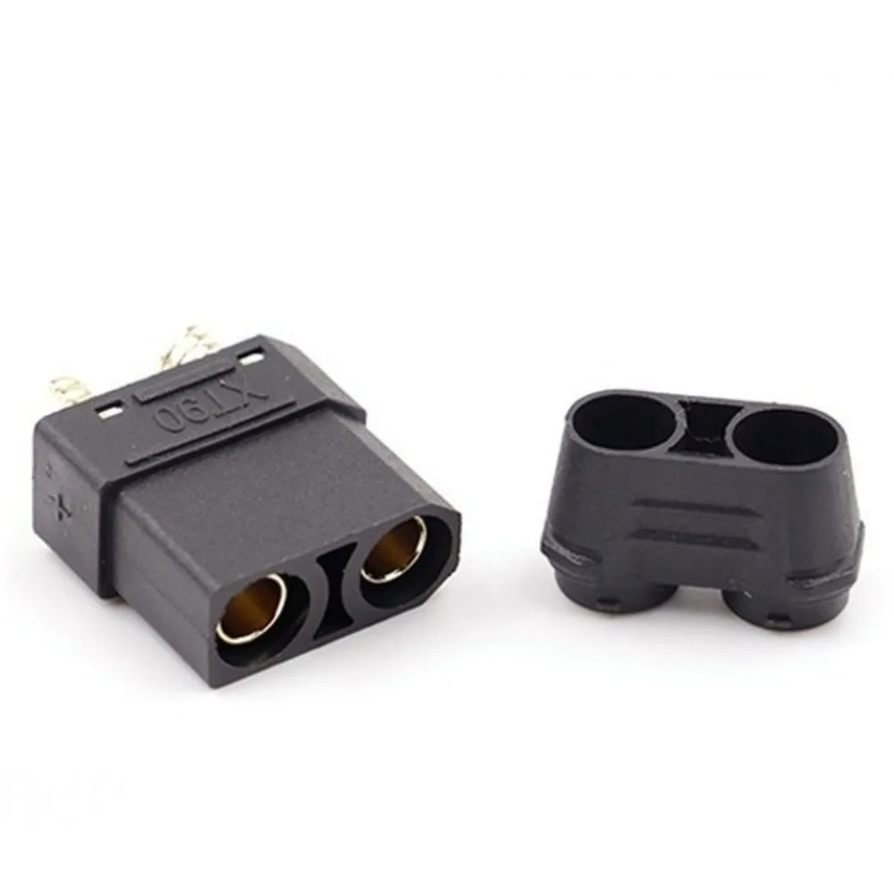 

Комплекты разъемов для батареи Amass XT90E Монтируемый разъем Позолоченная штекер XT90E с защитной крышкой Черная розетка