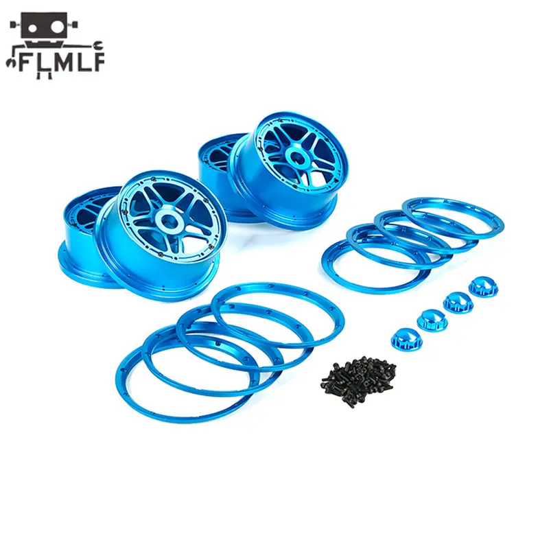 

Rc Car CNC Metal Front Rear Same Tires Five Star Wheel Hub 4pcs/Set for 1/5 Losi 5ive-t Rofun Rovan LT King Motor X2 Truck Parts