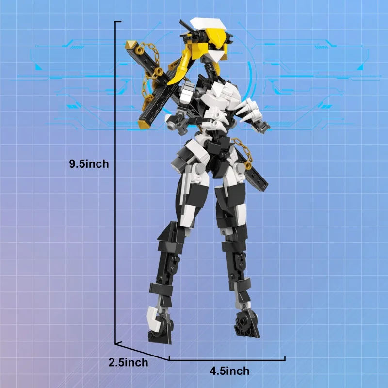 حار Mecha فتاة سلسلة الراهبات 10 سنتيمتر فتاة مصغرة Mecha المحارب تجميع بناء الالعاب العملاقة نموذج حلية جمع هدية