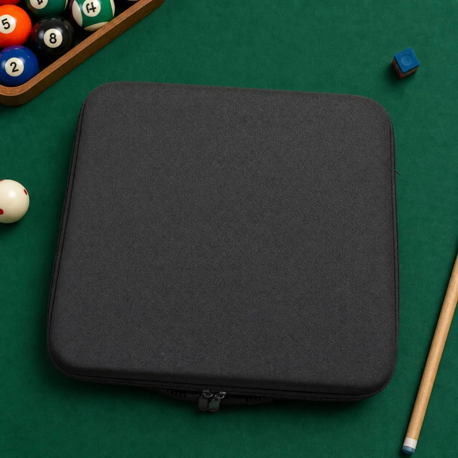 Billiard Ball Holder Case with Foam Interior for Pool Balls and Billiard Cue Supplies Travel Storage Organizer