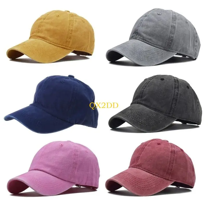QX2D Verano Niño Color Sólido Ocio Aire Libre para Gorra Béisbol Niño Niña Algodón Transpirable Color C