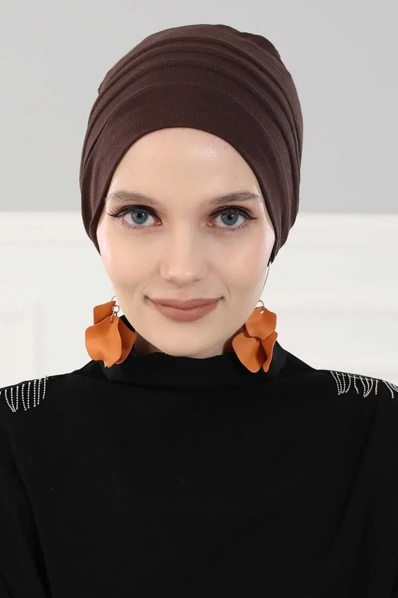 Beret Model hidżab kość kawa