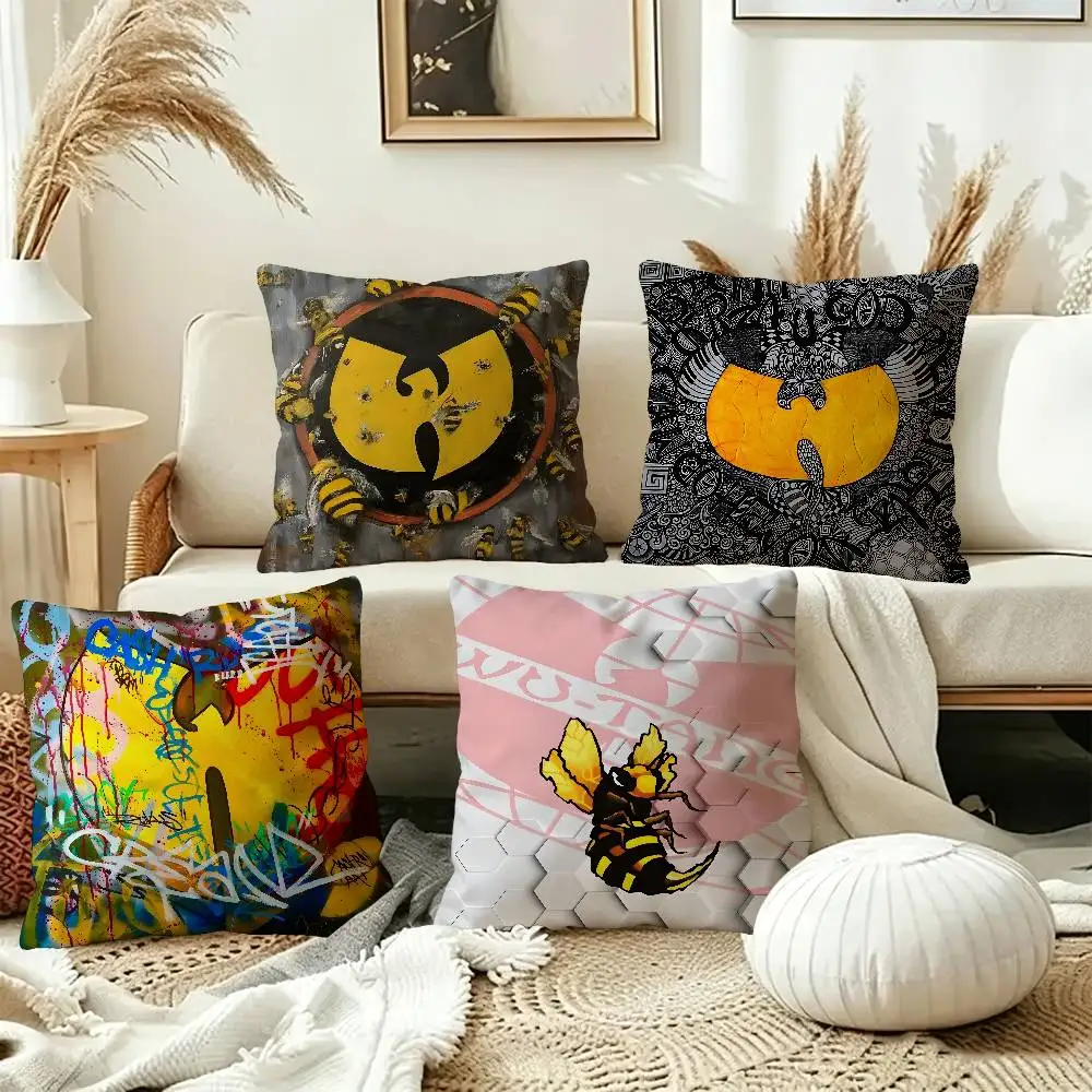 WU-T--TANG CLAN Office Cushion Pillowcase Car Cushion Cover45X45CM Lumbar Pillowcase Sofa Pillowcover