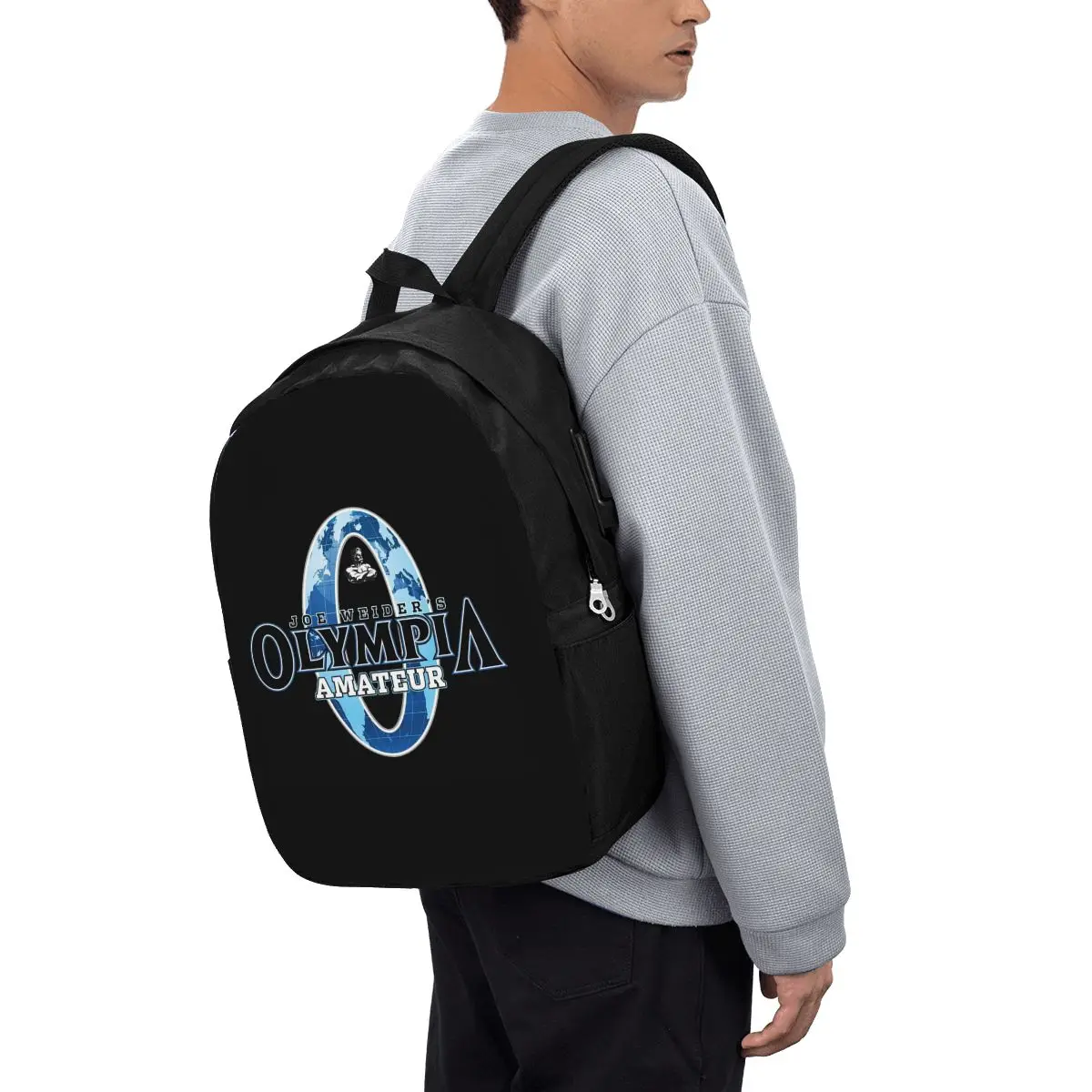 

Future Mr OLYMPIA Motivations Backpack Travel Notebook Bag ComputerCollege Student School Bag Laptop Shoulder Bags for Men Women