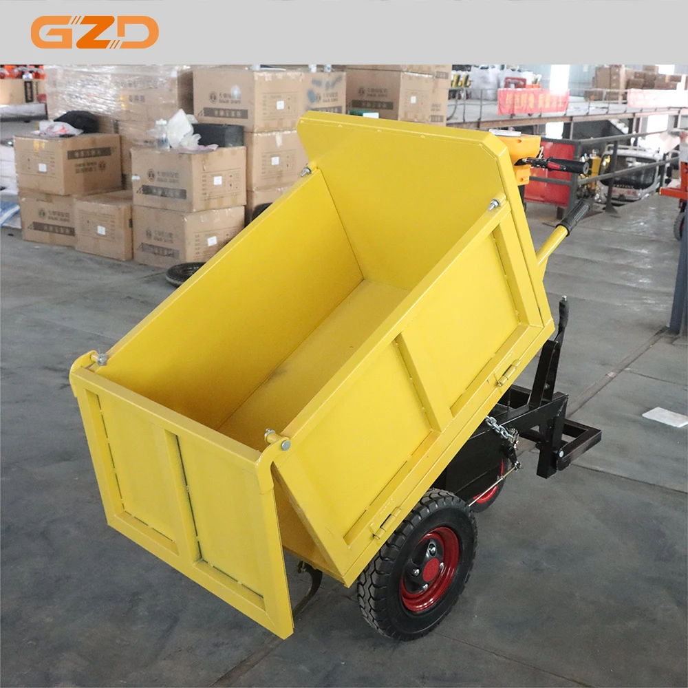 Stand People Mini 3 Wheels Dumper Site Loader 800kg Light Truck Electric Trolley