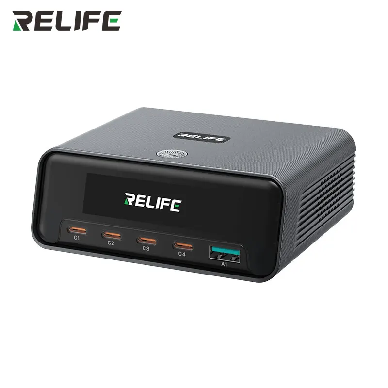 RELIFE Q8 165W Gan Intelligent Multi-port Charger Desktop Mobile Phone Charger Smart Fast Charging Tools