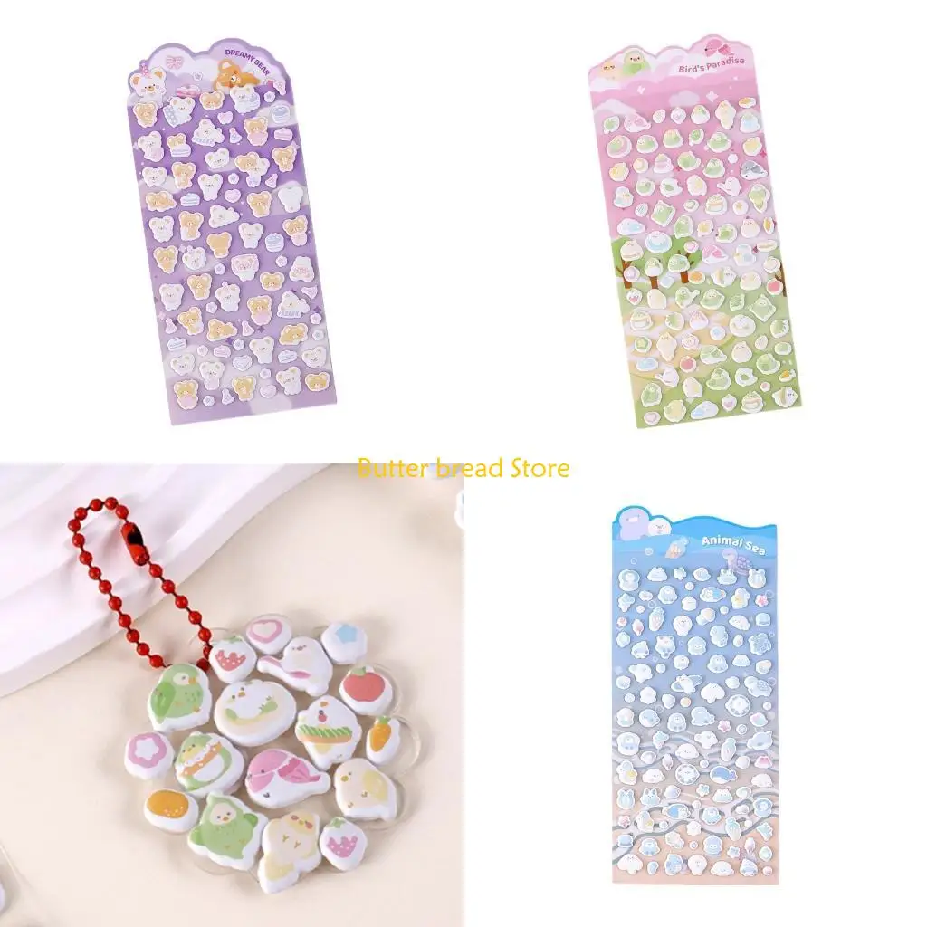 

W89C Animal Foam Sticker Kid Sticker for Journal Planner Photo Album Scrapbooking