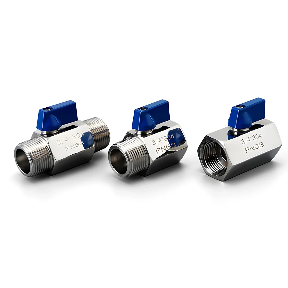 SS304 Edelstahl Mini-Kugelhahn - BSP/NPT 1/8"-3/4" Außengewinde/Innengewinde Säurebeständig für Heimbrauerei Industrie Sanitärinstallationen – Detail 6