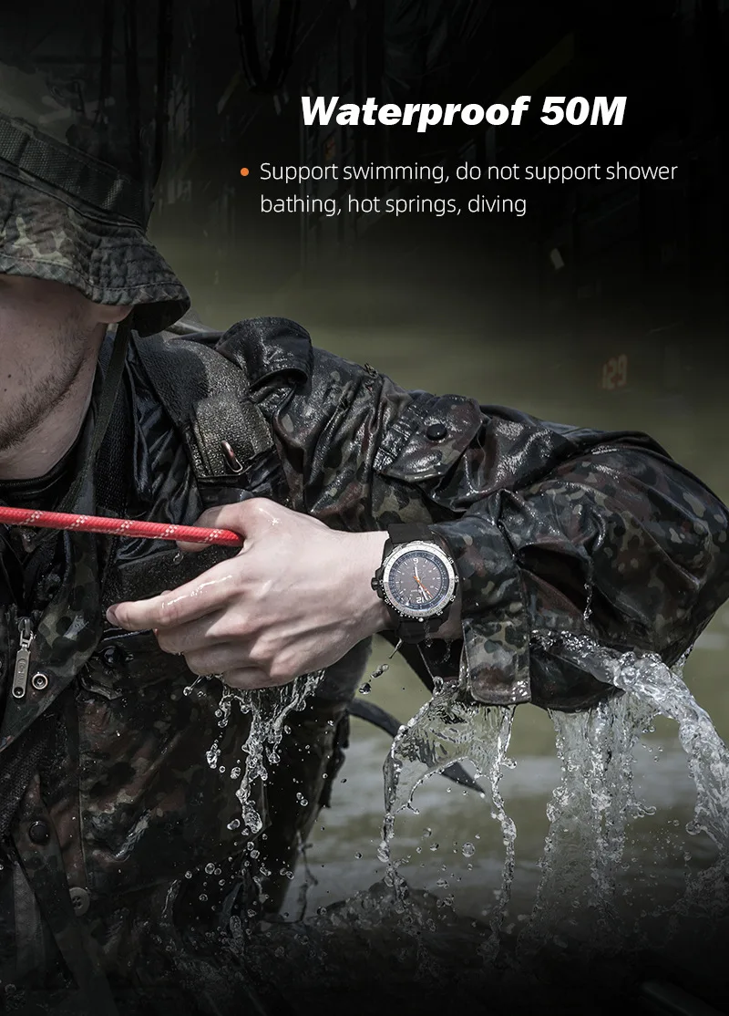 North Edge EVOQUE2 Outdoor Electronic Watch - Solar Waterproof Luminous Speed Dial for Active Lifestyle