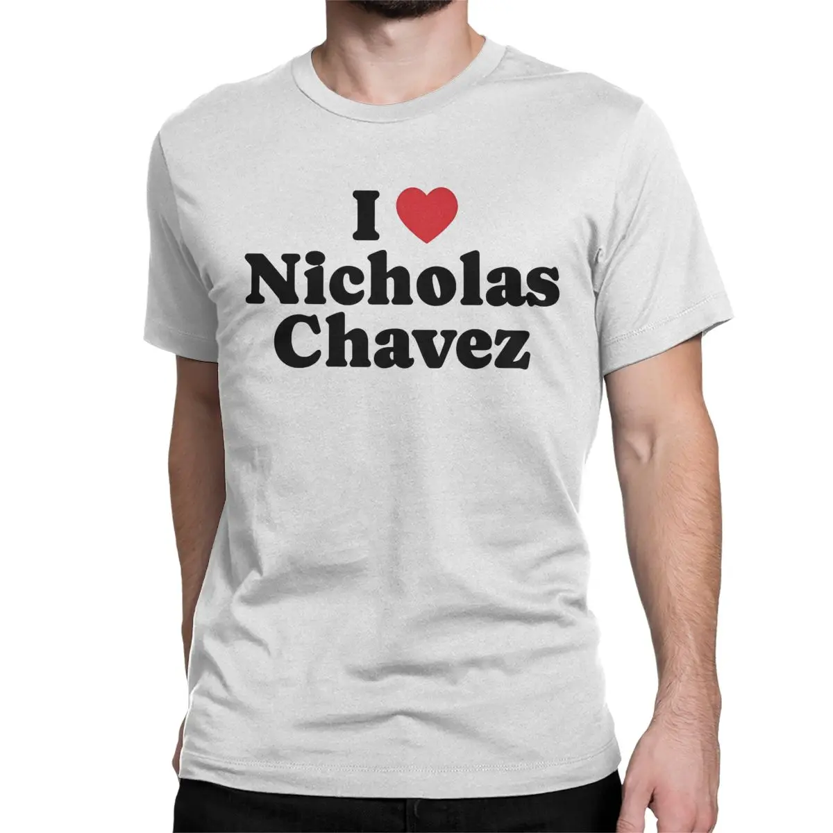 Vintage I Love Nicholas Chavez T-Shirt Men Women's O Neck Cotton T Shirts Short Sleeve Tees Plus Size Clothing