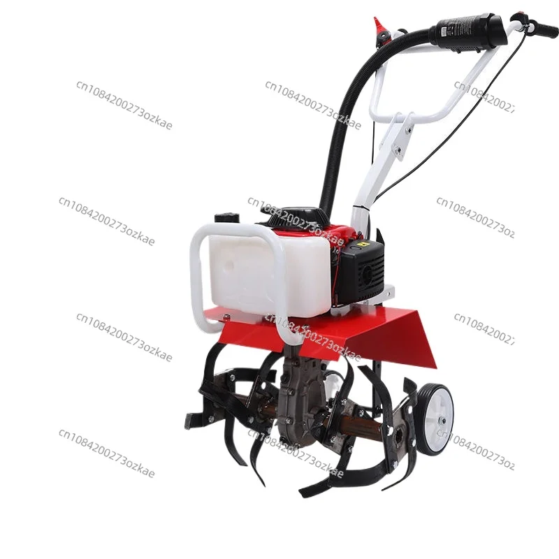 New Mini-Tiller Small Gasoline Household Four-Stroke Ripper Paddy Field Weeding Furrowing Machine Land-Turning Rotary Tiller