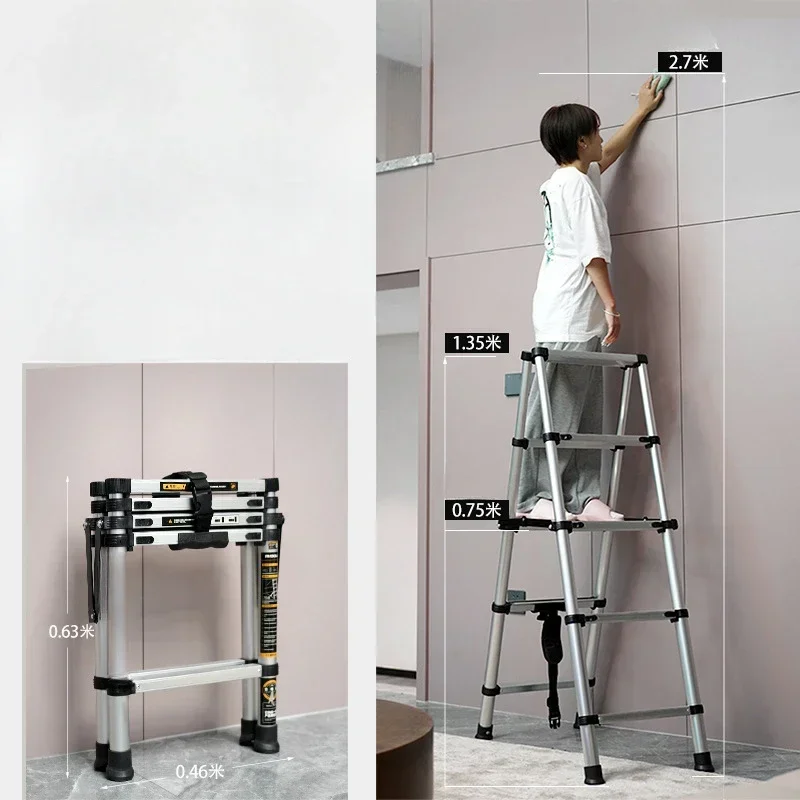 Herringbone ladder telescopic folding ladder multi-functional staircase