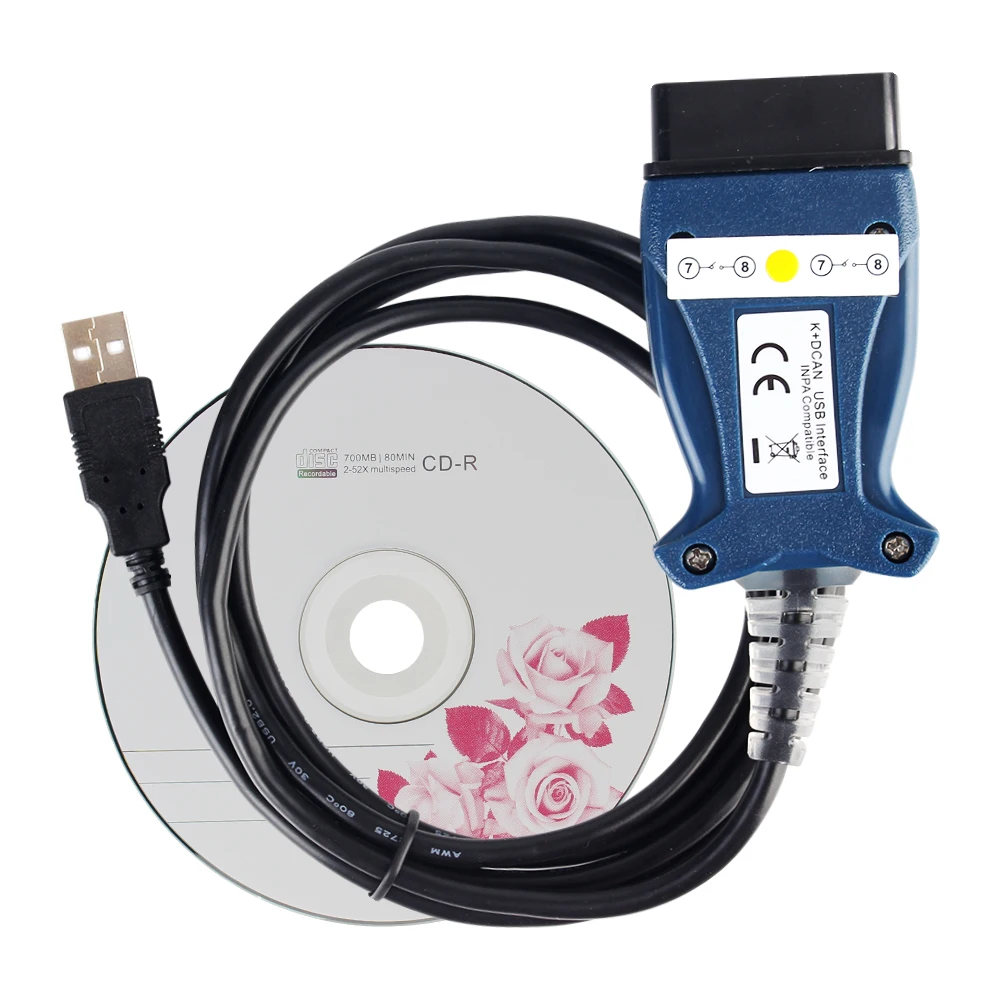 With Switch FTDI FT232 Chip for BMW E Chassis E46 E60 E87 MINI R50 OBD2 Scanner Car Diagnostic Tools K+CAN INPA Cable
