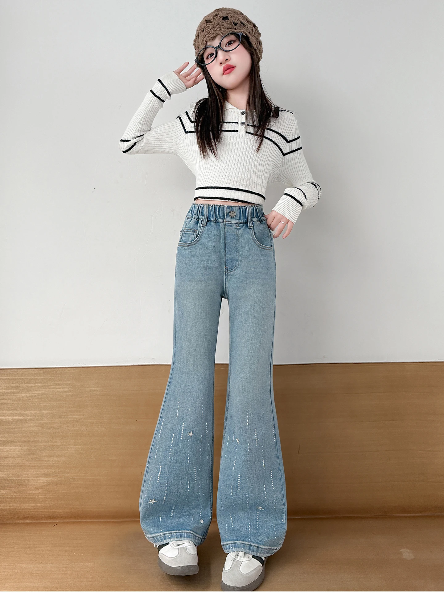 jeans-de-mezclilla-acampanados-para-ninas-con-pedreria-cintura-elastica-pantalones-largos-para-ninos-novedad-de-primavera-estilo-coreano-estrella-de-cinco-puntas-para-ninos