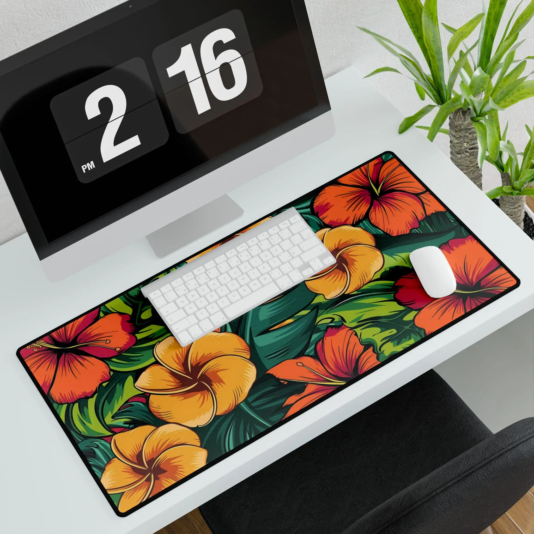 

Cute Floral Pattern Style Deskmat, Cute Computer Desk Mats, Keyboard Mat, Office Decoration, Cute Mouse Pad for Couples' Gifts