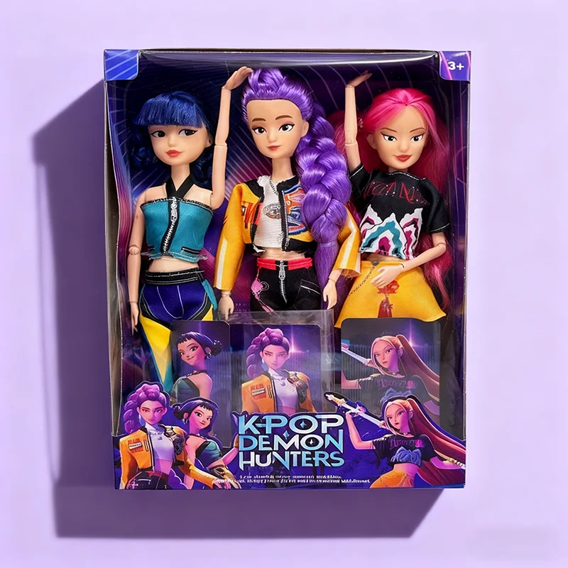 

HOT KpopDemon Hunters Action Figure New K-POP Demon Slayer Vinyl Doll Lumimila Zoey Desktop Ornament Toy For Kid Gifts