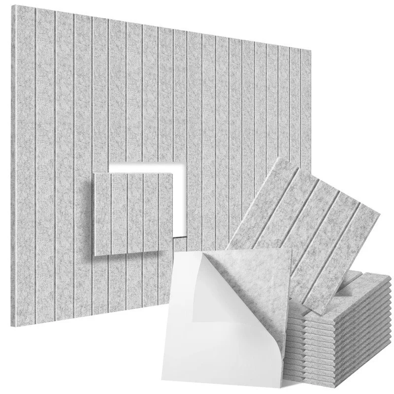 

Sound-Absorbing Panels Sound Insulation Pads Echo Bass Isolation DIY 9MM Thickness Self-adhesive Background Felt Wall Sticker