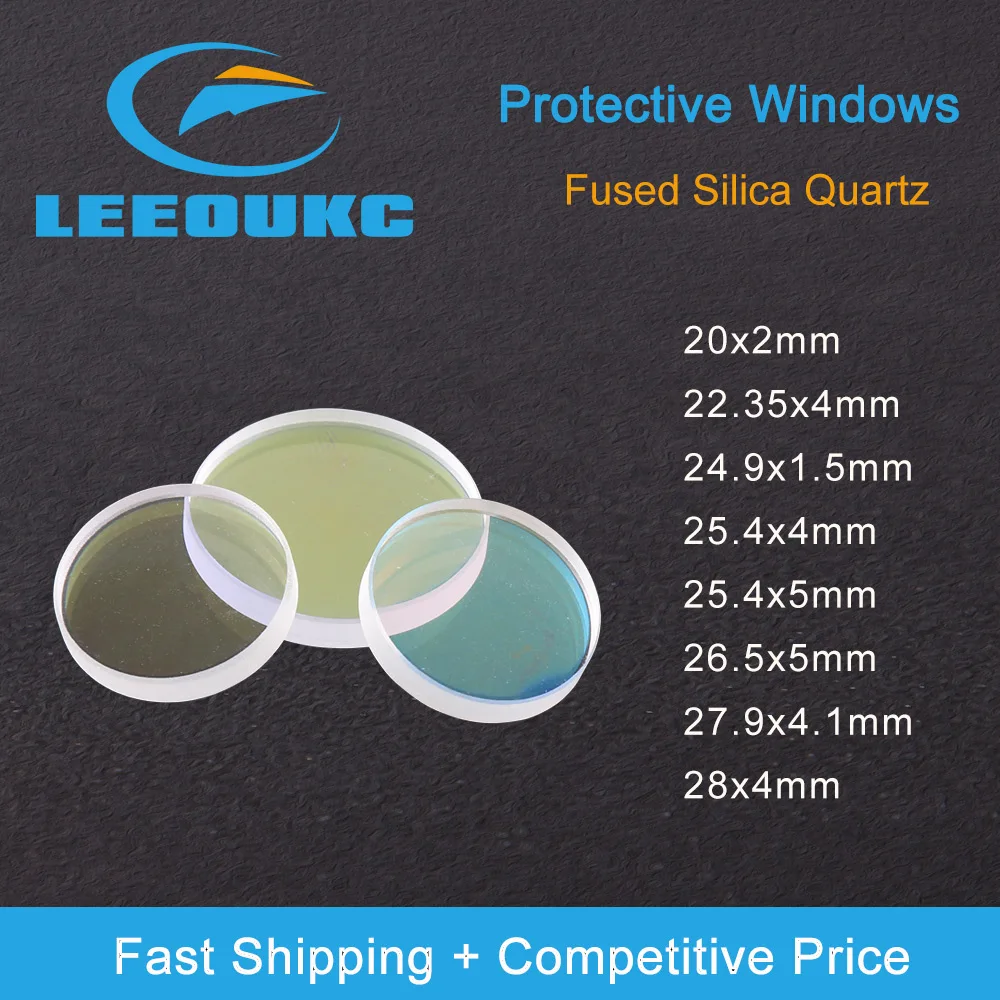 Glass Laser Protection Lens /Mirror Window Protective Windows Dia20/22.35/24.9/25.4/26.5/27.9/28 For Fiber Cutting Machine