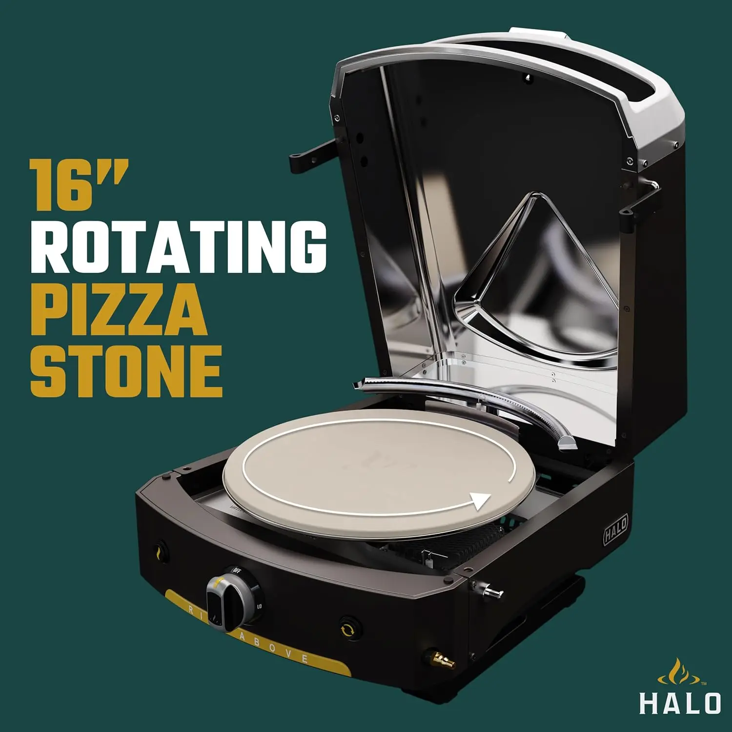 Halo Versa 16 Propane Gas Outdoor Pizza Oven with Rotating Cooking Stone | Portable Appliance for all Outdoor Kitchens