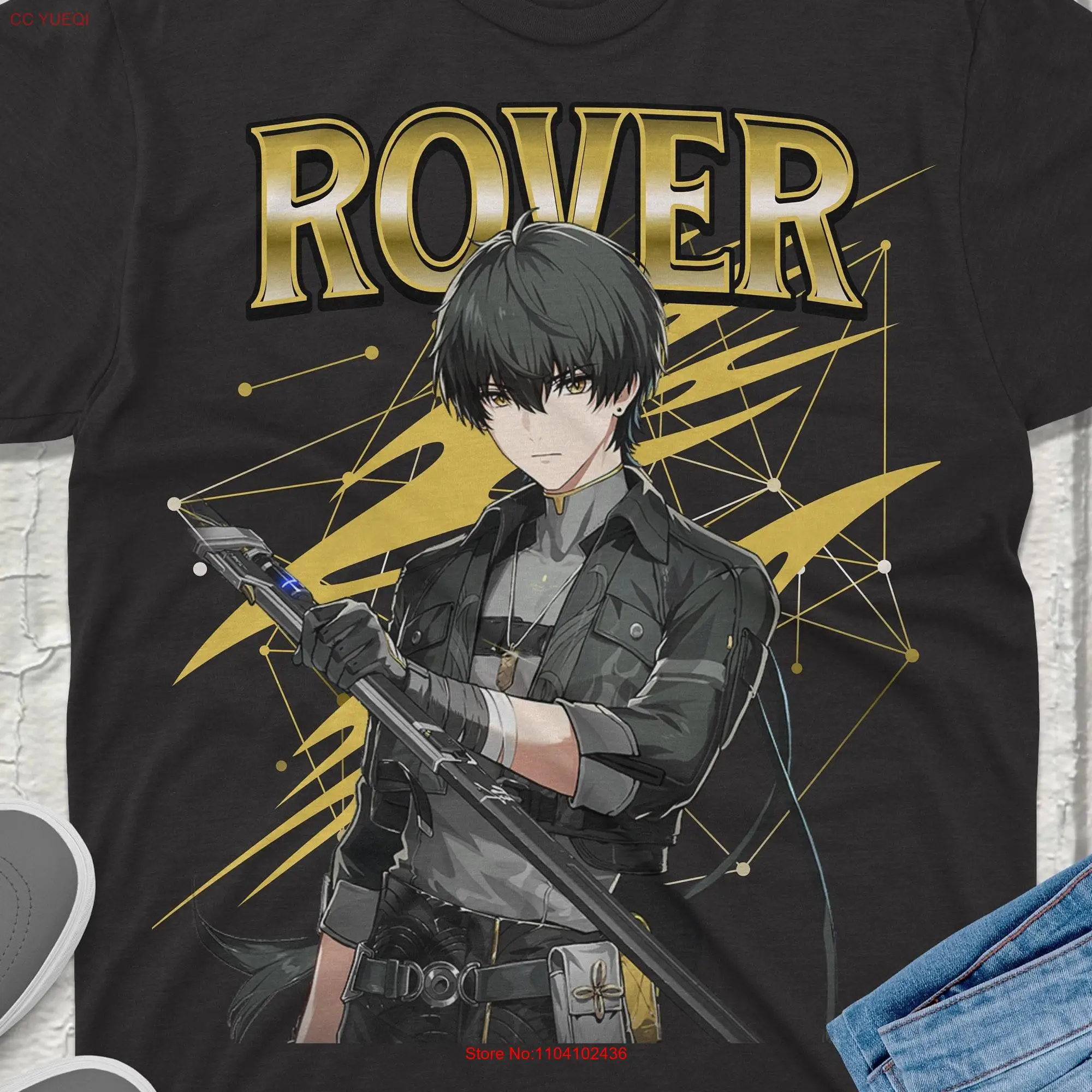 Rover Wuthering Waves T Shirt Vintage Streetwear Unique Artistic Design Featuring Your Favorite Characters Perfect for