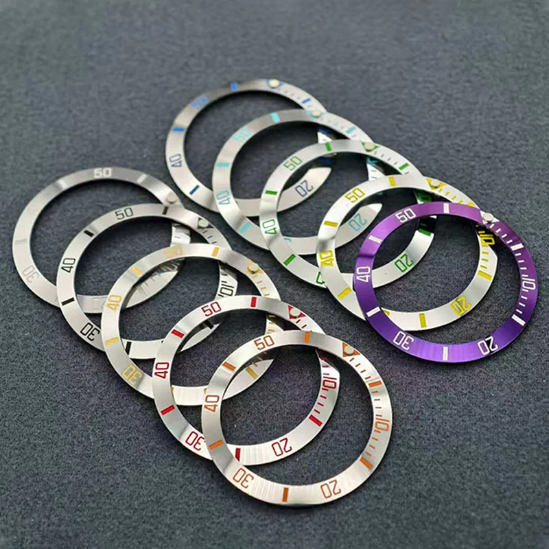

38mm Curved Ceramics Bezel Insert Ring Fit For SUB GMT SKX007 SKX009 Watch Case NH35 NH36 Movement Men Watch Replace Part