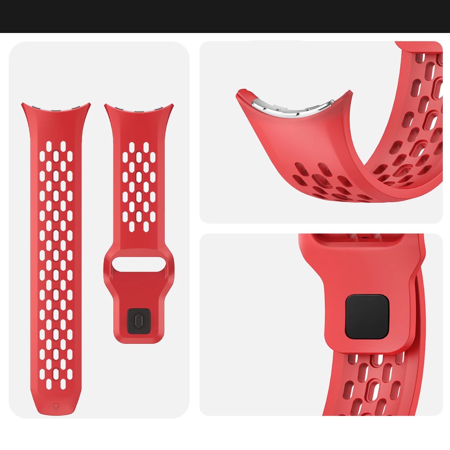 Silicone Strap For Google Pixel Watch 5 45mm Breathable Strap Sports Wristband For Google Pixel Watch 4 45mm Watch 3 45mm Band