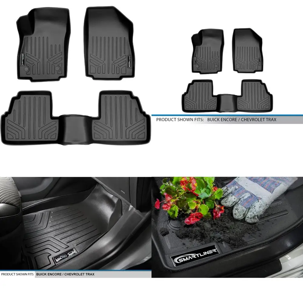 مجموعة مفارش أرضية مناسبة مخصصة من SMARTLINER مكونة من صفين متوافقة مع 2013-2022 Buick Encore