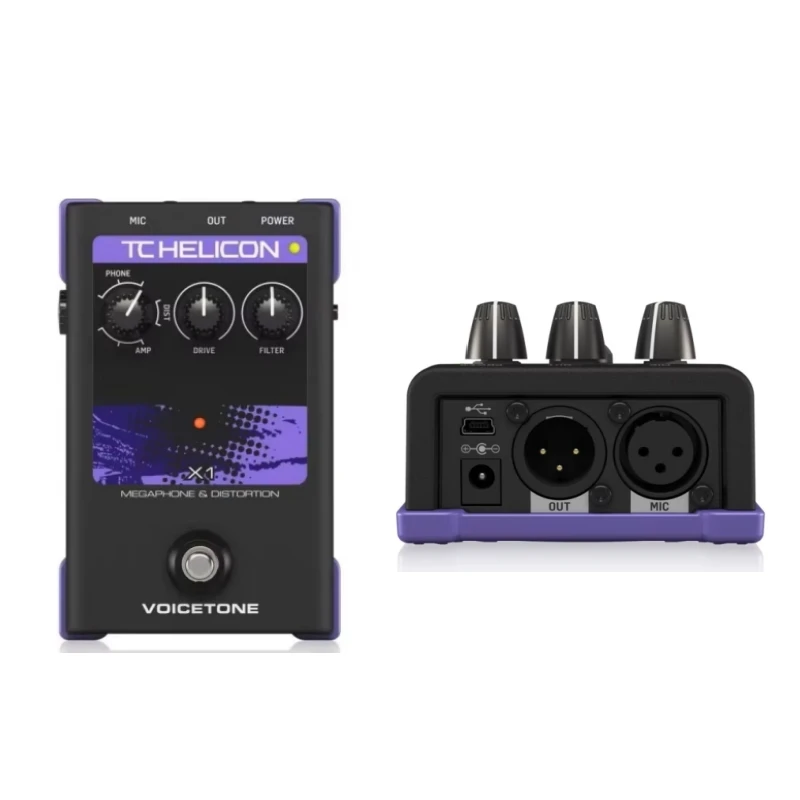 

Tc Helicon однокнопочный вокальный Stompbox Voicetone X1 с мегафоном и фильтрующими эффектами искажений для экстремального звука